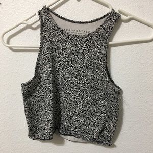 Floral crop tank top